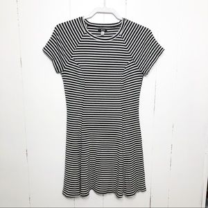BDG Black White Stripe Skater Dress
